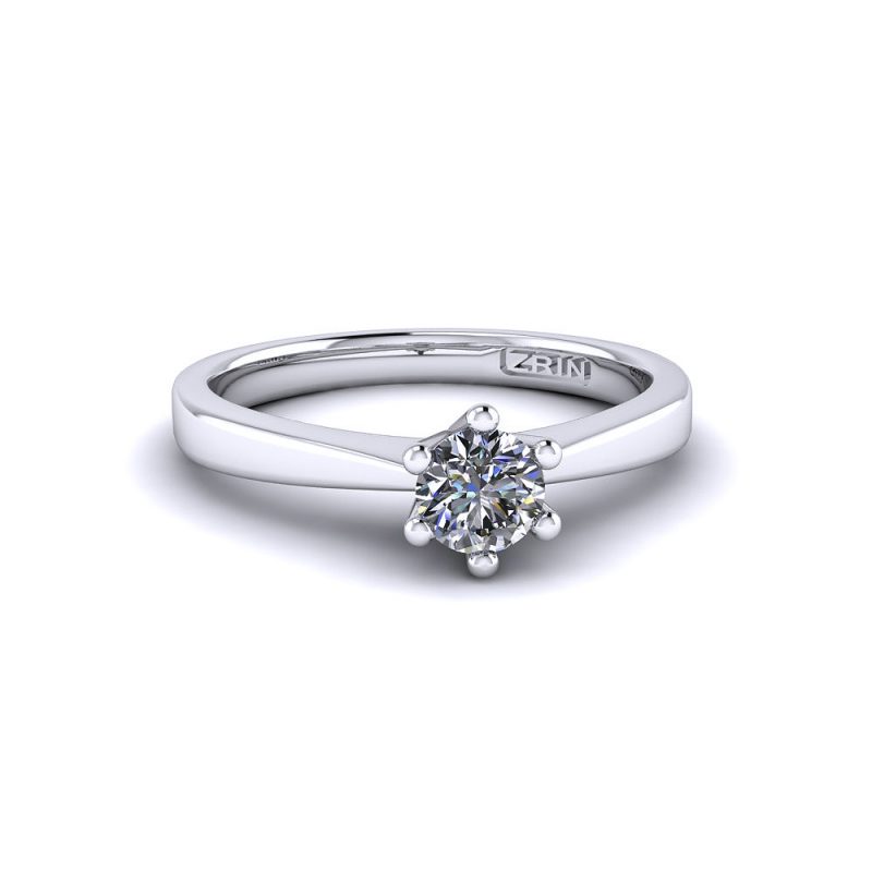 ZRIN engagement ring model 003-7, white gold