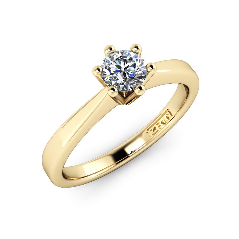 ZRIN engagement ring model 003-7, yellow gold