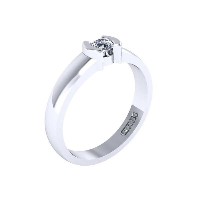 ZRIN engagement ring model 016, white gold
