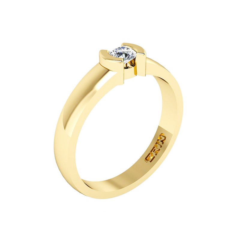 ZRIN engagement ring model 016, yellow gold