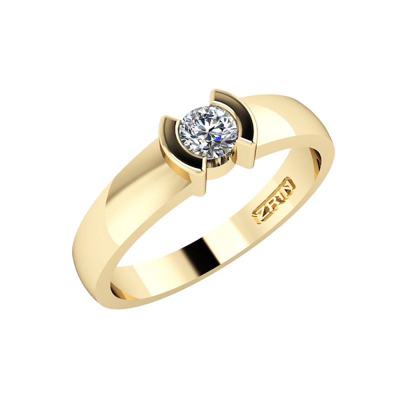 ZRIN engagement ring model 016, yellow gold