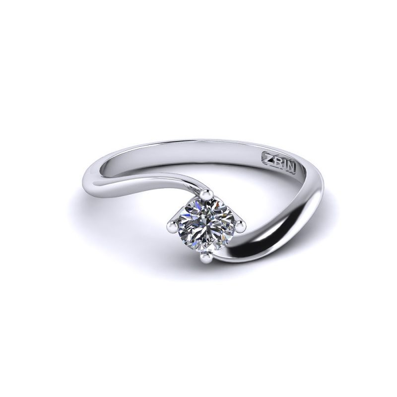ZRIN engagement ring model 017, white gold