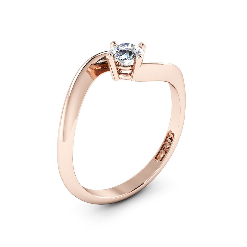 ZRIN engagement ring model 017, red gold