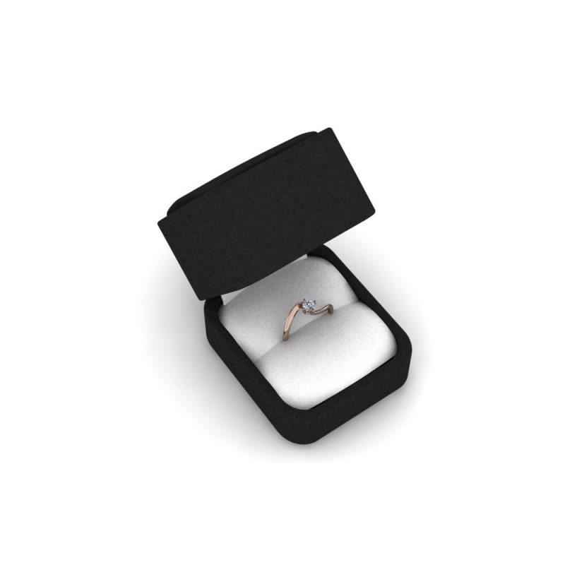 ZRIN engagement ring model 017, red gold