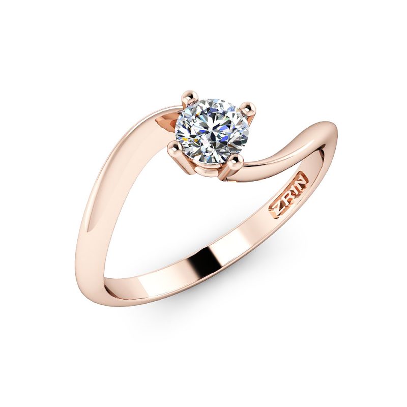 ZRIN engagement ring model 017, red gold