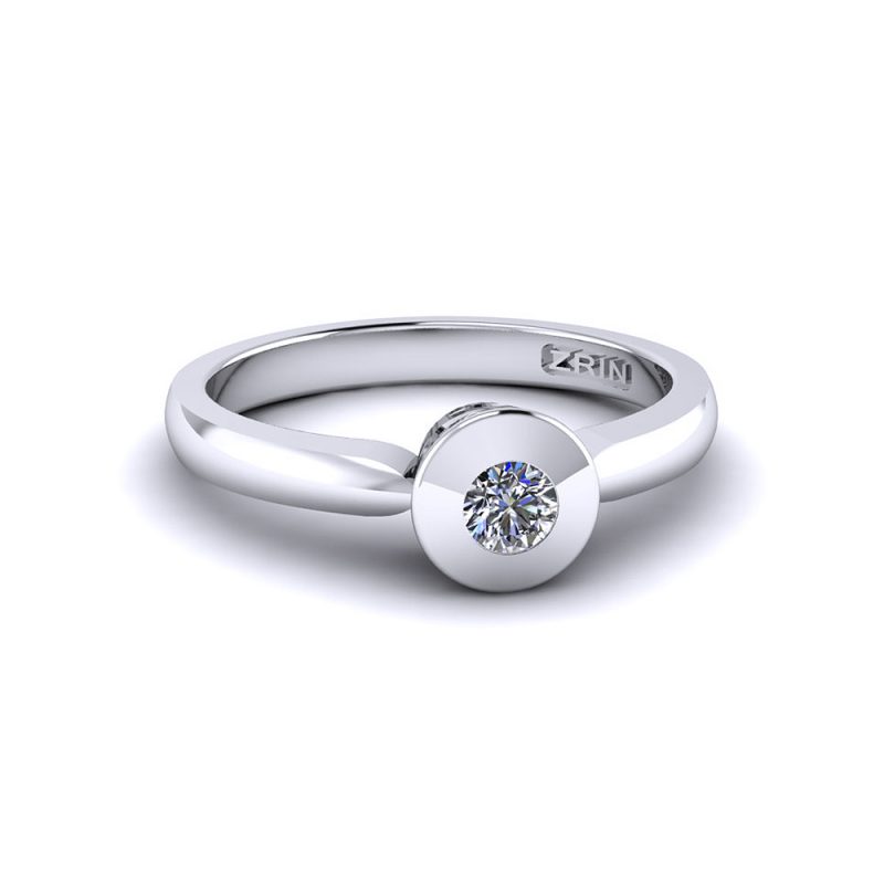 ZRIN engagement ring model 018, white gold