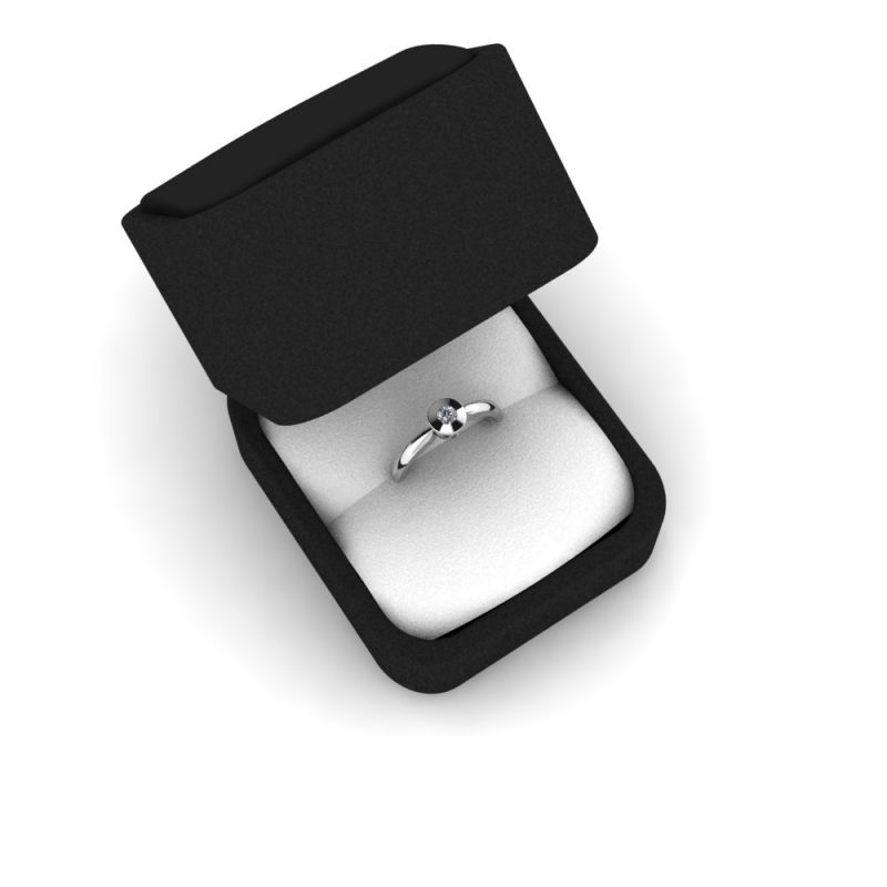 ZRIN engagement ring model 018, white gold