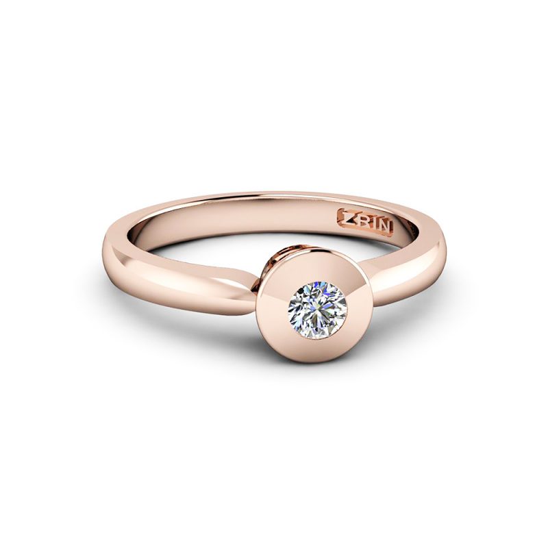 ZRIN engagement ring model 018, red gold