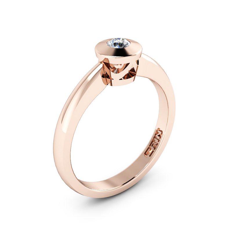 ZRIN engagement ring model 018, red gold