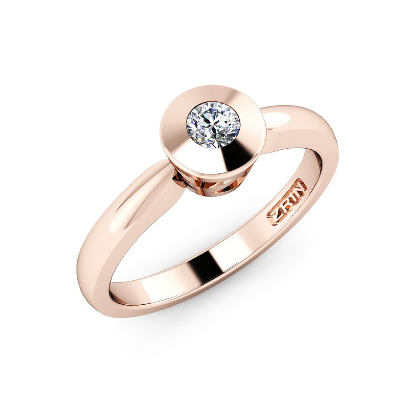 ZRIN engagement ring model 018, red gold