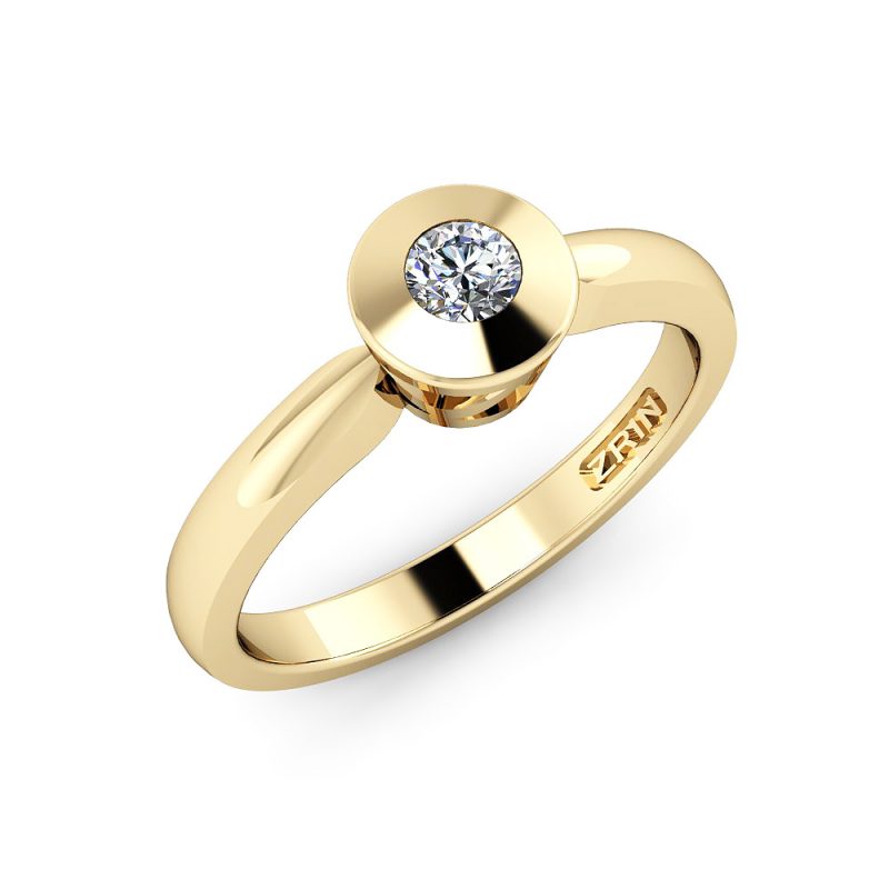 ZRIN engagement ring model 018, yellow gold
