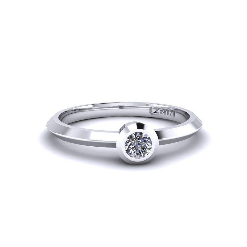 ZRIN engagement ring model 020, white gold