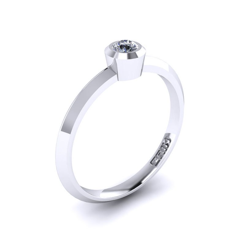 ZRIN engagement ring model 020, white gold