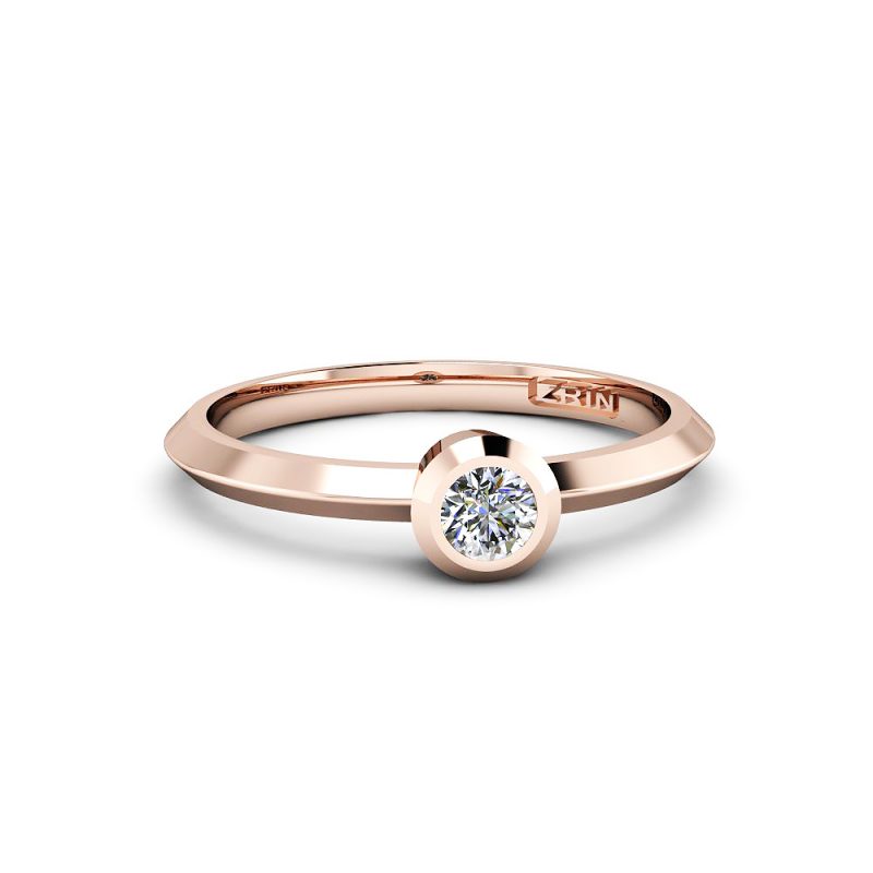 ZRIN engagement ring model 020, red gold