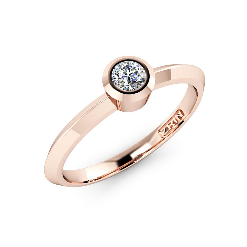 ZRIN engagement ring model 020, red gold