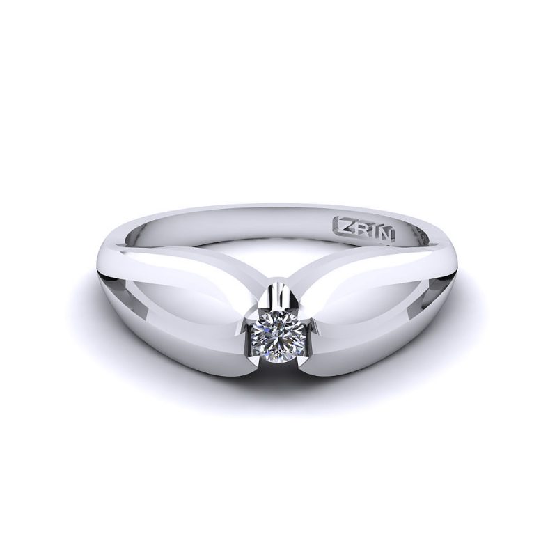 ZRIN engagement ring model 021-1, white gold