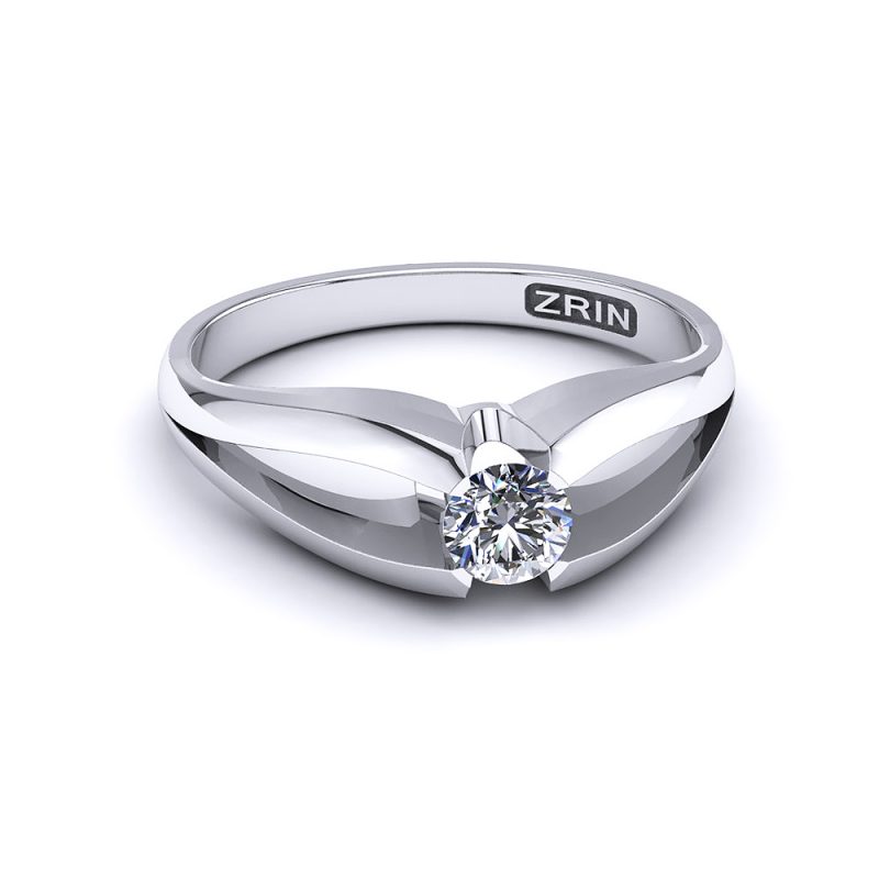 ZRIN engagement ring model 021, white gold