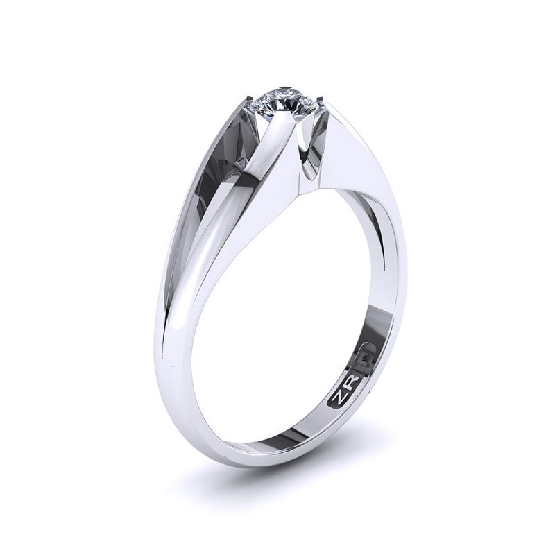 ZRIN engagement ring model 021, white gold