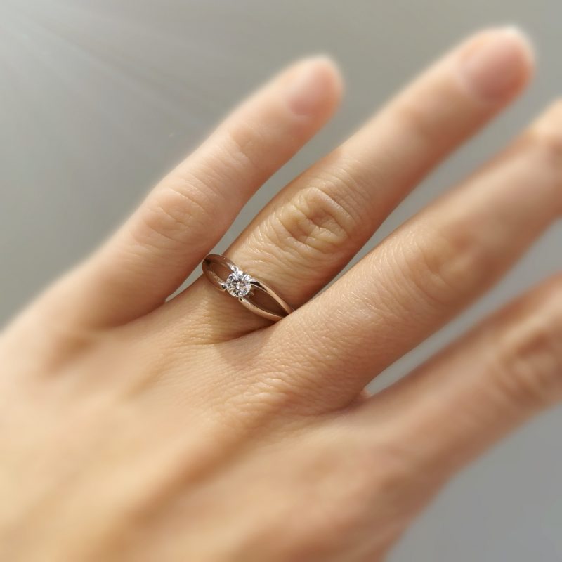 ZRIN engagement ring model 021, white gold