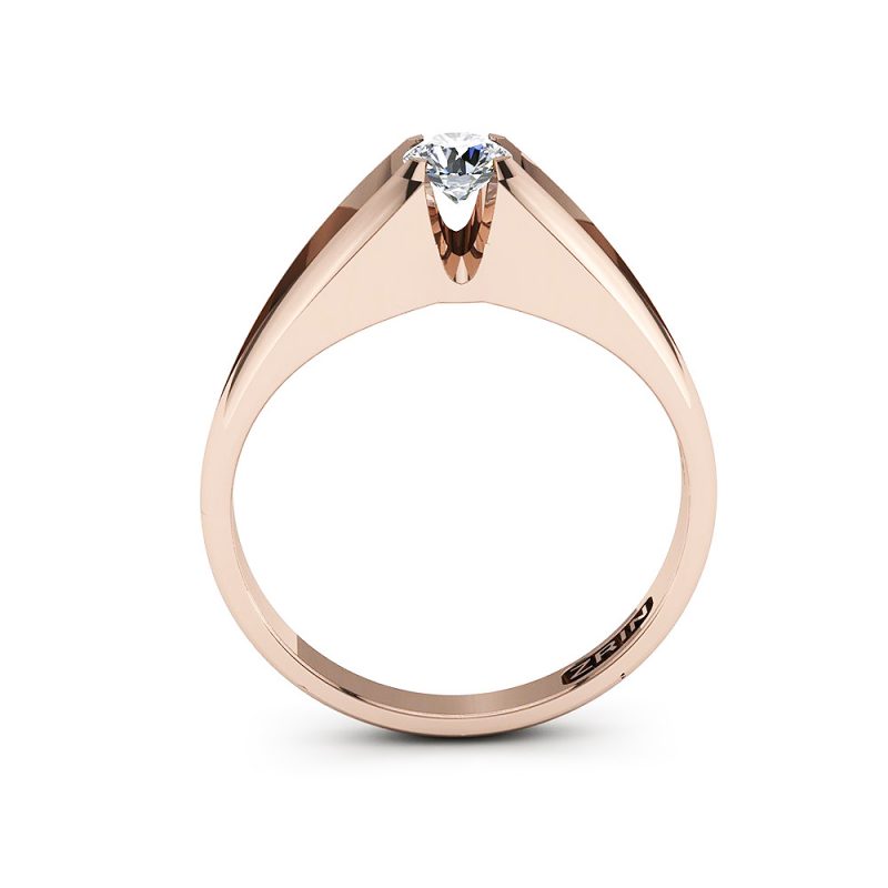 ZRIN engagement ring model 021, red gold
