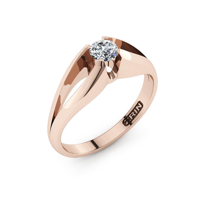 ZRIN engagement ring model 021, red gold