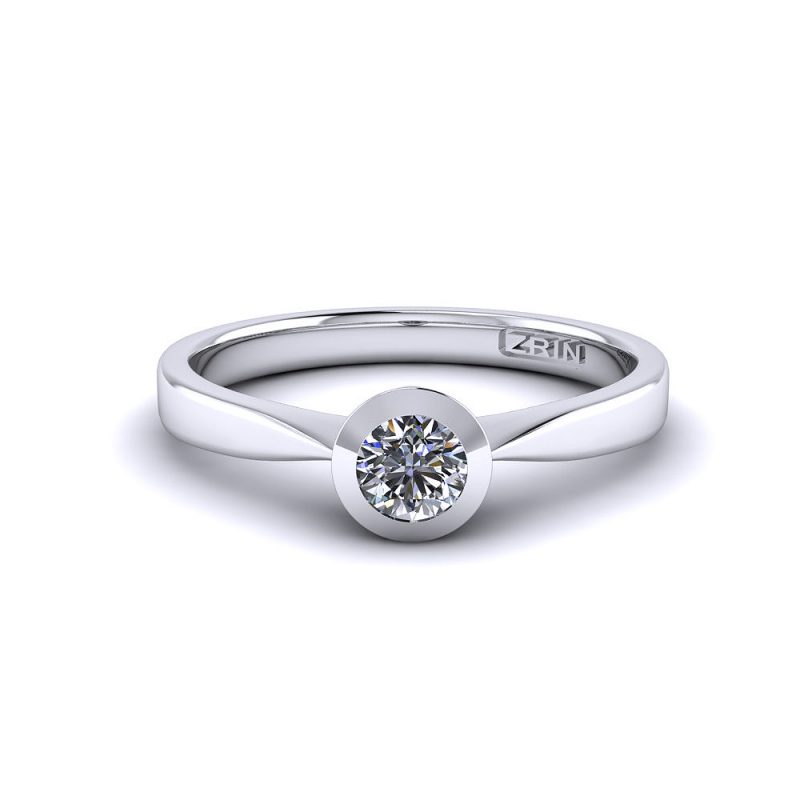 ZRIN engagement ring model 023-2, white gold