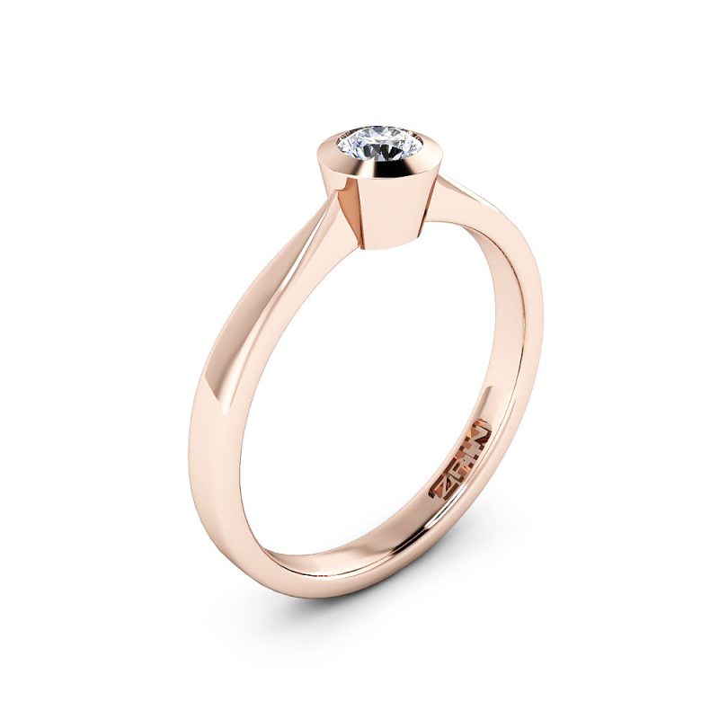 ZRIN engagement ring model 023-2, red gold