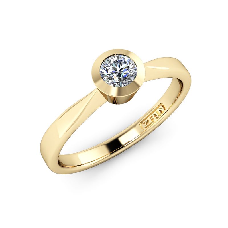 ZRIN engagement ring model 023-2, yellow gold