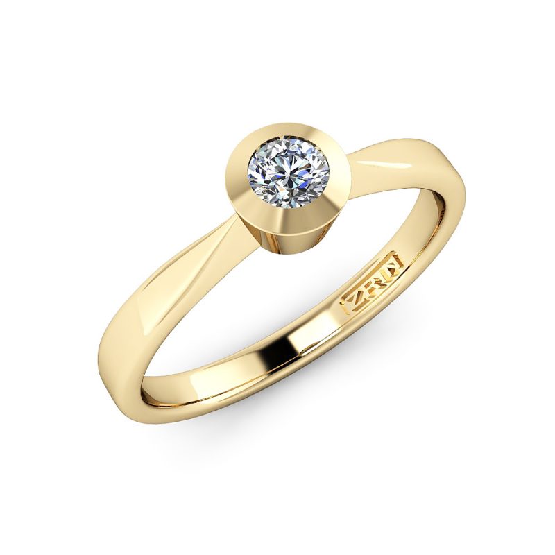 ZRIN engagement ring model 023-3, yellow gold