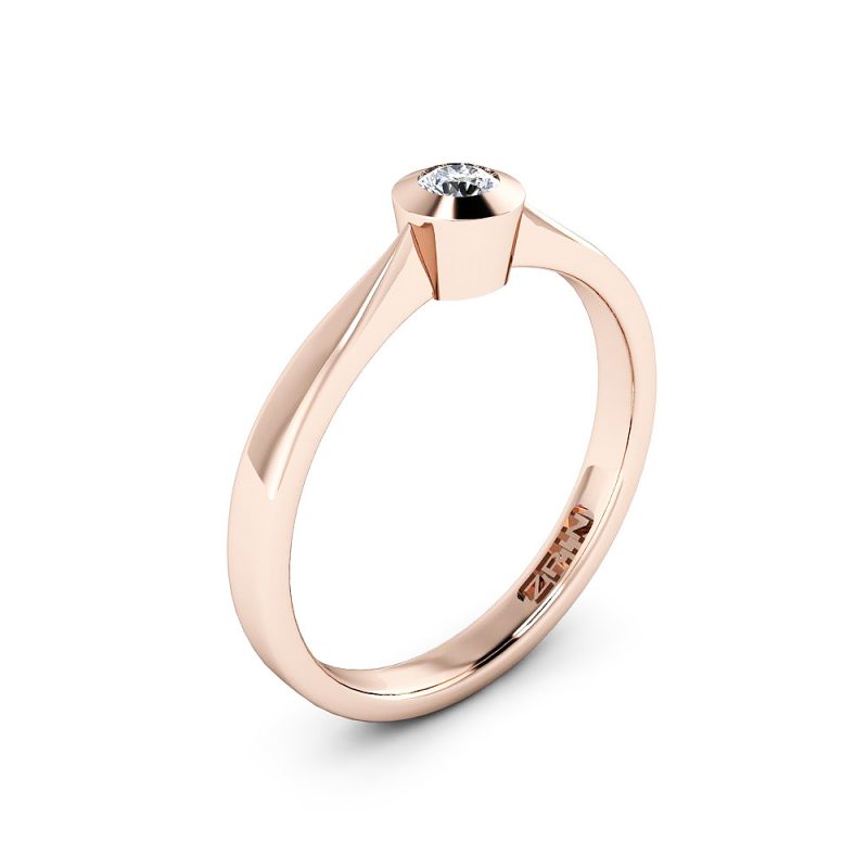 ZRIN engagement ring model 023-4, red gold