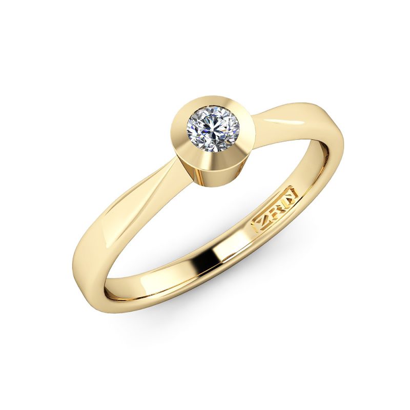 ZRIN engagement ring model 023-4, yellow gold