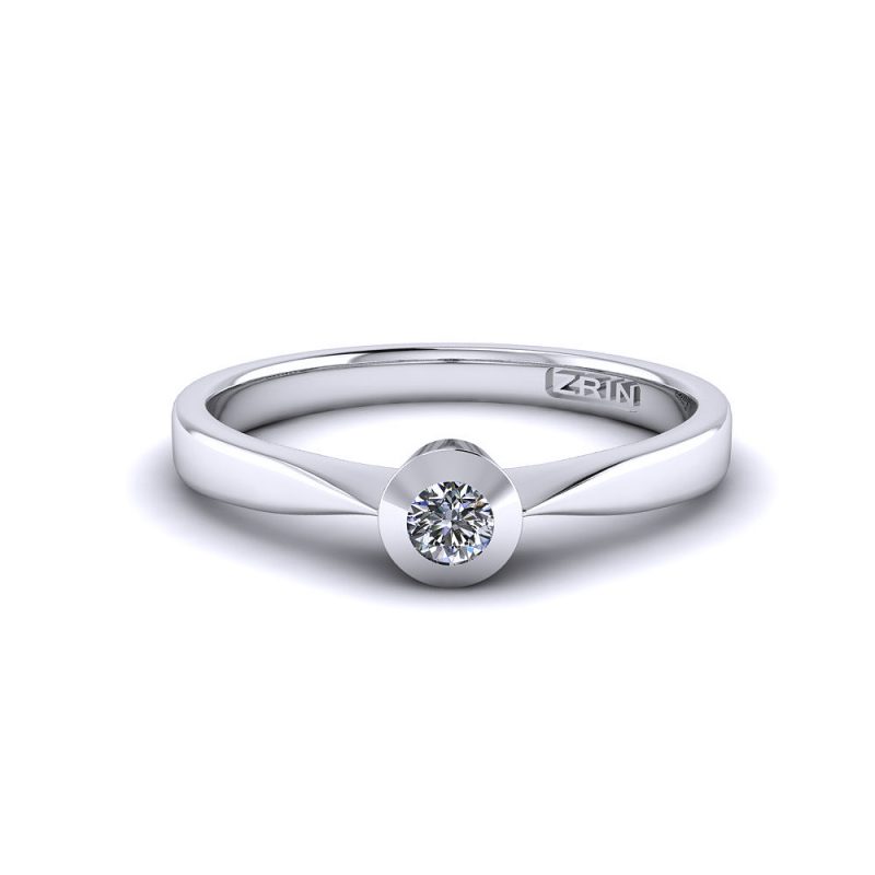 ZRIN engagement ring model 023-5, white gold