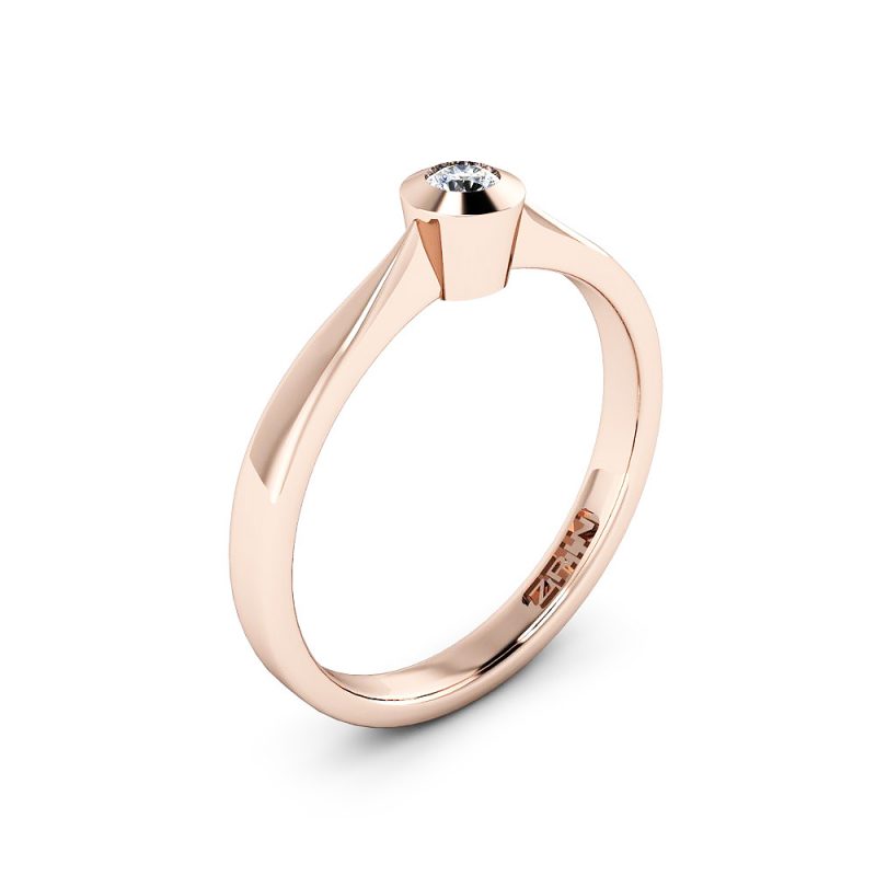 ZRIN engagement ring model 023-5, red gold