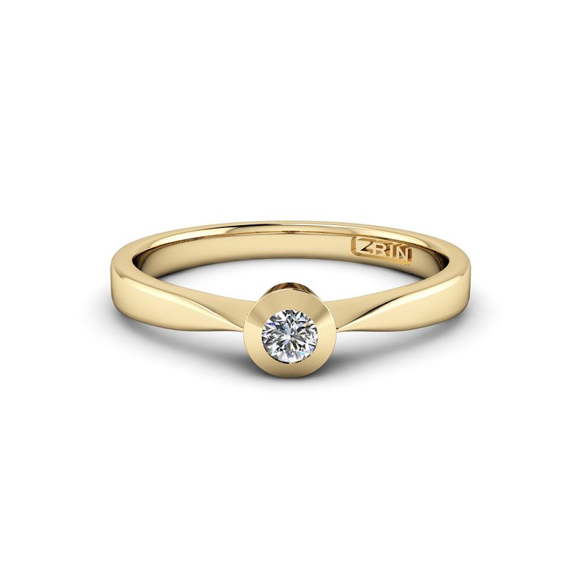 ZRIN engagement ring model 023-5, yellow gold