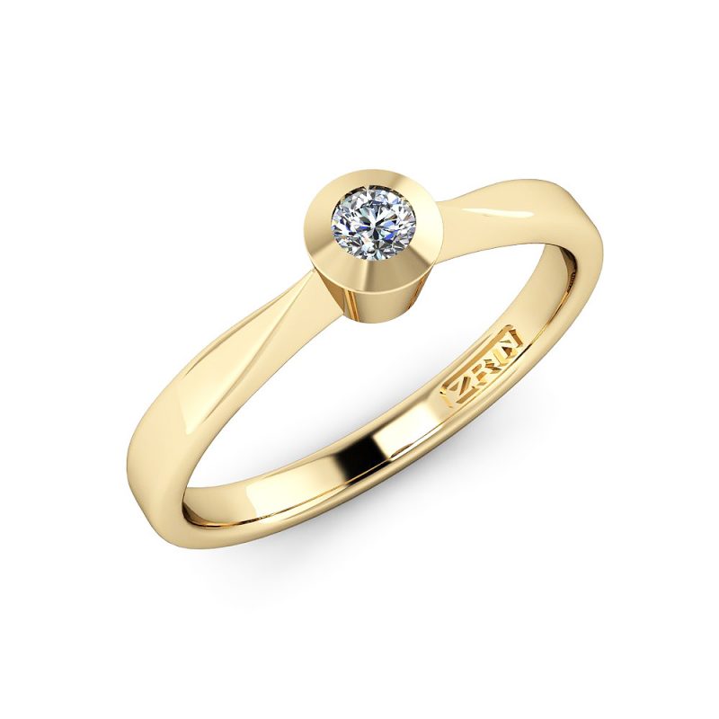 ZRIN engagement ring model 023-5, yellow gold
