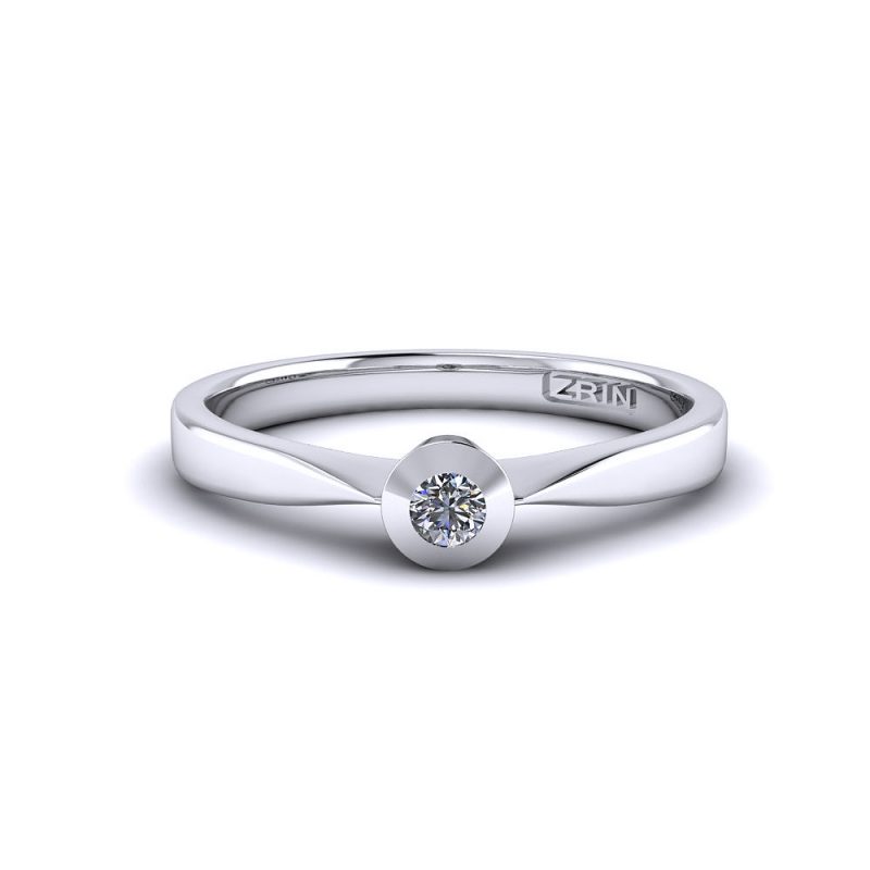 ZRIN engagement ring model 023-6, white gold