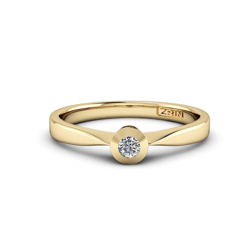 ZRIN engagement ring model 023-6, yellow gold
