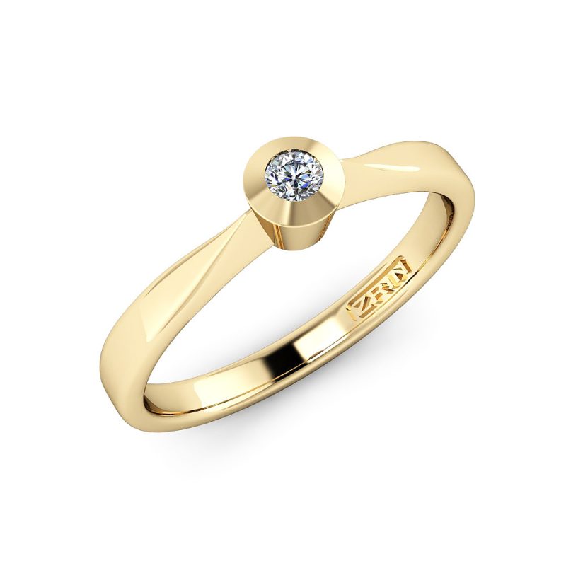ZRIN engagement ring model 023-6, yellow gold