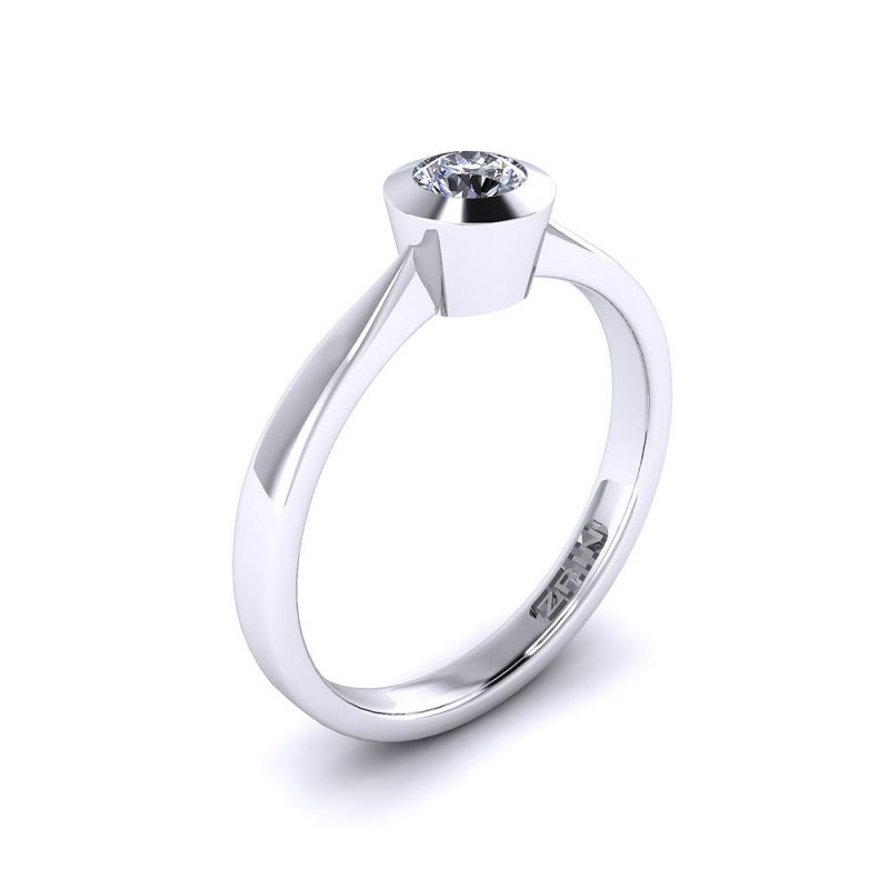 ZRIN engagement ring model 023, white gold