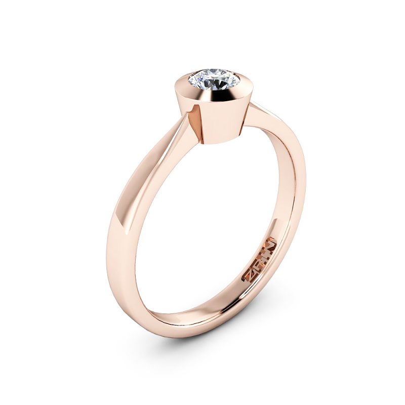 ZRIN engagement ring model 023, red gold