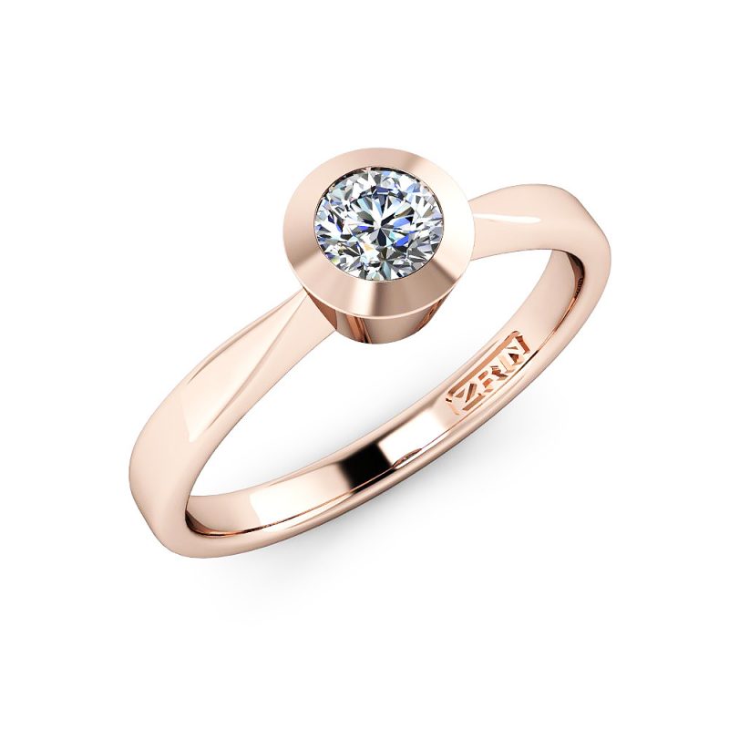 ZRIN engagement ring model 023, red gold