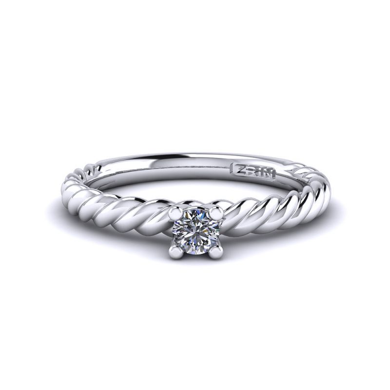 ZRIN engagement ring model 024, white gold