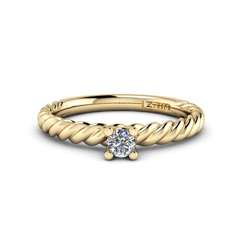 ZRIN engagement ring model 024, yellow gold