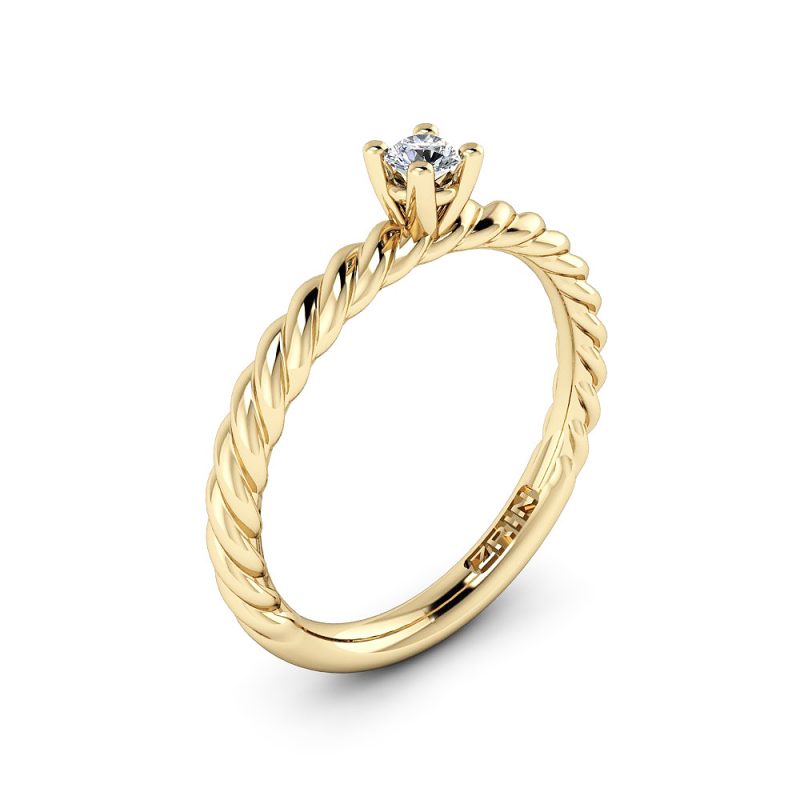 ZRIN engagement ring model 024, yellow gold
