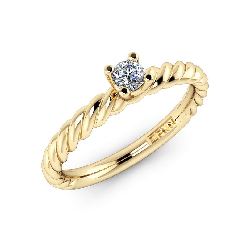 ZRIN engagement ring model 024, yellow gold