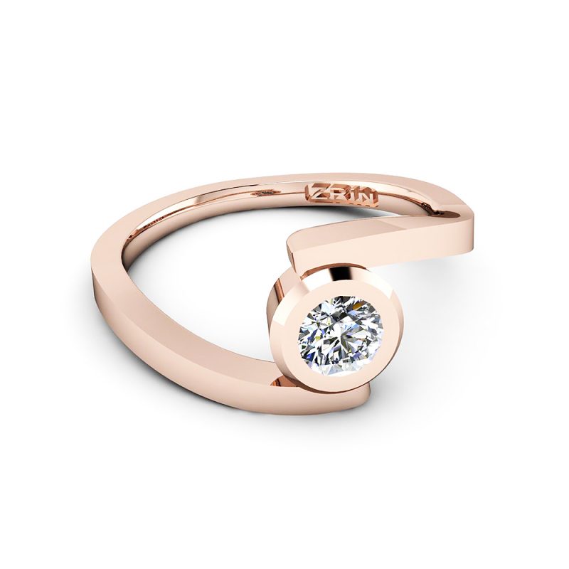 ZRIN engagement ring model 026, red gold