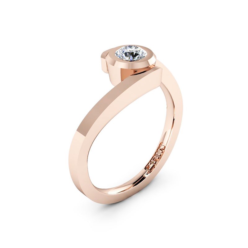 ZRIN engagement ring model 026, red gold