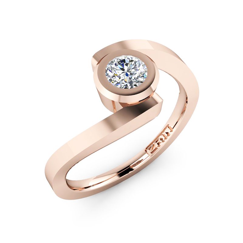 ZRIN engagement ring model 026, red gold