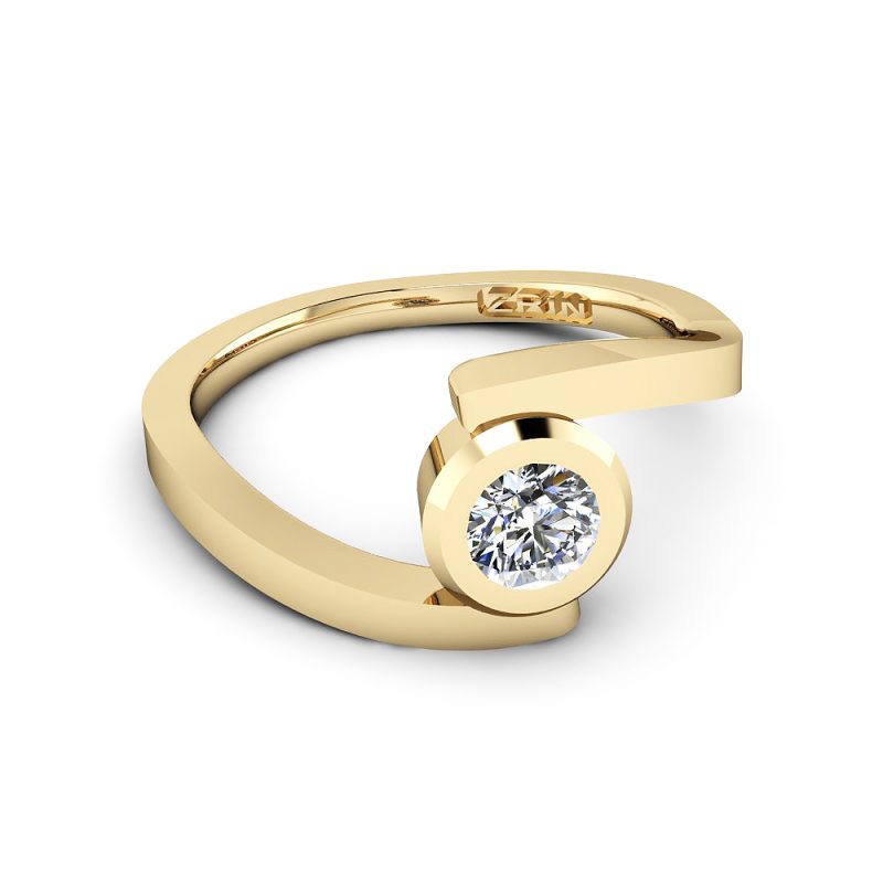 ZRIN engagement ring model 026, yellow gold