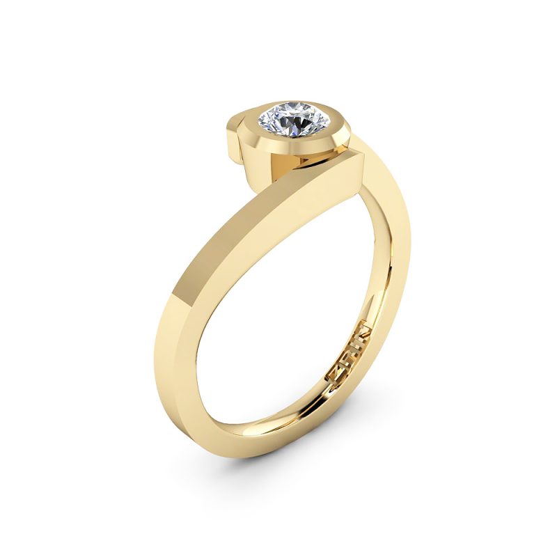 ZRIN engagement ring model 026, yellow gold